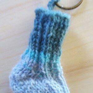 Mini socks shopping token gift unique handmade hand knitted keychain bag dangling handmade 5