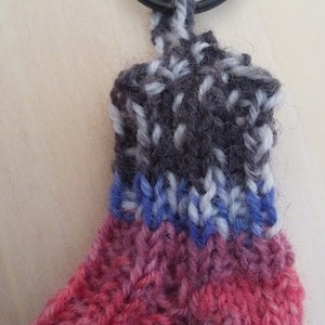 Mini socks shopping token gift unique handmade hand knitted keychain bag dangling handmade 2