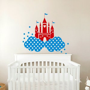 Disney castle wall decal, Princess castle decal,  Nursery wall decals, Kids wall stickers