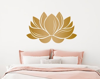 Lotus Wall Decal, Yoga wall Decals, Lotus sticker for Yoga studio decor, Namaste decal