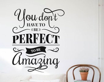 Inspirational Quote Wall Decal, You are amazing vinyl decal, Woman quote sticker