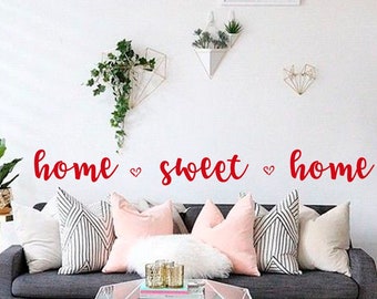 Home sweet home wall decal, Family wall decal, Entrance wall decals, Vinyl wall decal