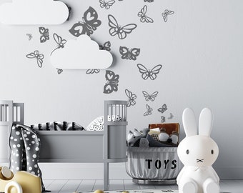 Butterfly wall decal, Nursery wall decal, Girls room decals, Butterfly wall sticker