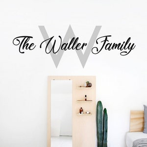 Family Name Wall Decal, Personalized Family Monogram, Family vinyl deal, Living room decal