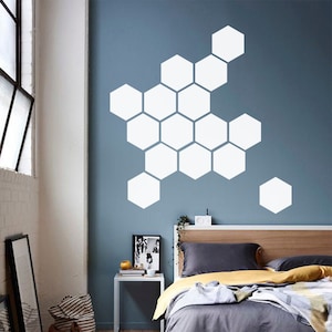 Calcomanía de pared de panal, calcomanía hexagonal, calcomanía geométrica, pegatina de panal