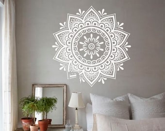 Wall Window Decal Sticker Hamsa Hand Om Yoga Hindu Namaste Yoga Studio Decor Bedroom 1028b