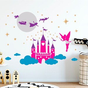 Disney kasteel Wall Decal, Disney muur stickers, Princess Castle sticker, Peter Pan vinyl sticker