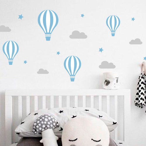 Hot Air Balloon Decal Nursery Wall Stickers Baby Decor Etsy