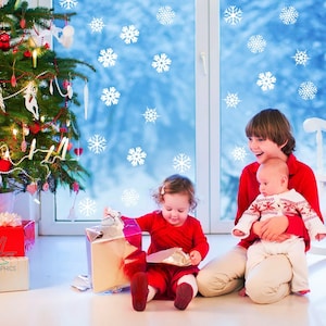 Snowflakes windows stickers, Window decal, Christmas decals, Christmas window decal, snow wall decal