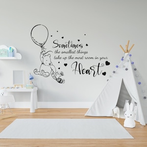 Winnie The Pooh Classic Wall Decal, Disney Wall Decal, Classic Pooh quote I knew an Adventure quote sticker