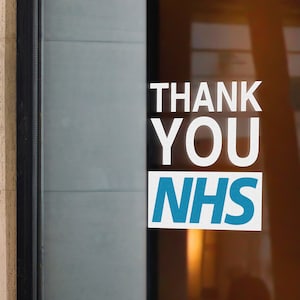Thank you NHS wall decal, Window decal Thank you Health Service vinyl decal, NHS window sticker