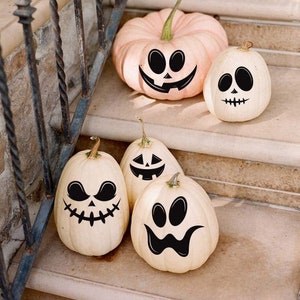 Pumpkin decals,Halloween pumpkin stikers, Happy Halloween Decor, Fall Porch Decor, Happy Halloween - Halloween Home Decoration for Kids