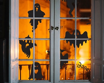 Ghost Halloween Decal, Halloween Window Decal , Halloween decals for car, Happy Halloween - Halloween Home Decoration