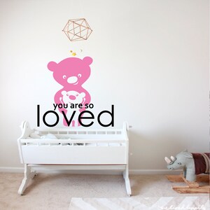Bear wall Decal, Nursery wall decal, Baby Girl Boy nursery decal, Baby Girl Boy room decor