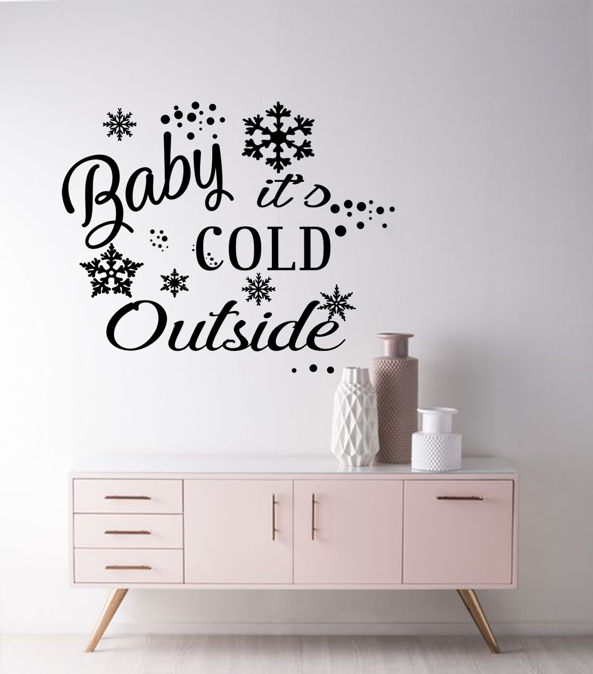 Baby Its Cold Outside Decal, Christmas Quote Decal, Window Wall Decal ...