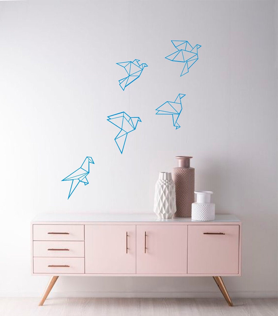 Flying Birds Wall Decals, Birds Wall Decal, Origami Birds Stickers ...