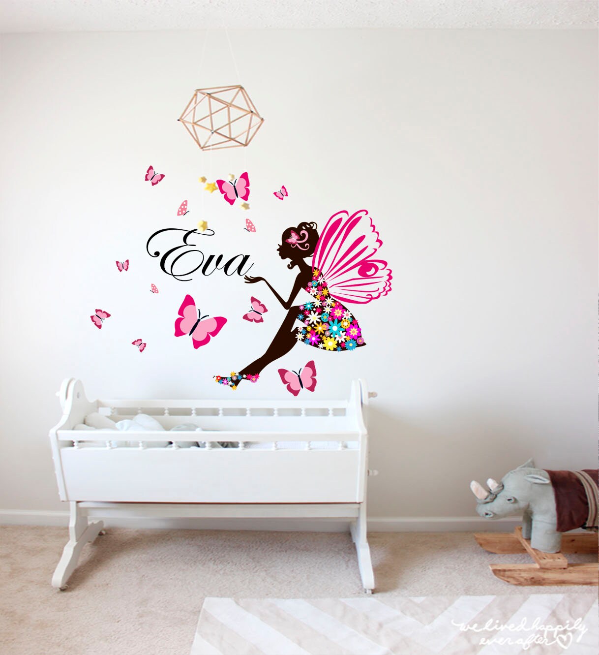 Fairy Wall Decal, Name Wall Decal, Nursery Wall Decal, Girl Name Decal ...