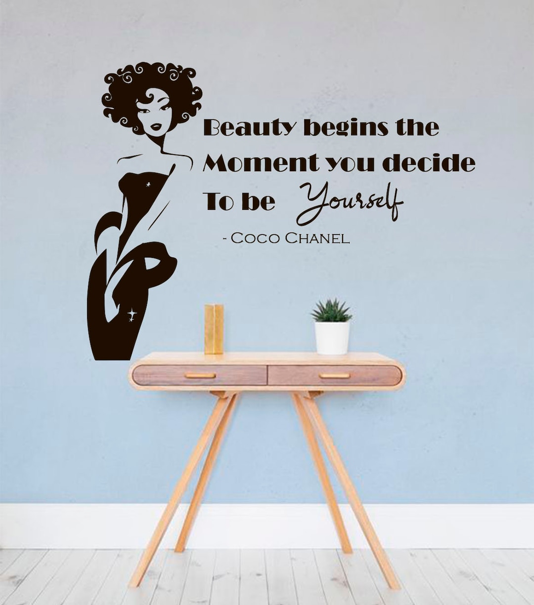 Vinyl Wall Decal Fashion Quote Coco Chanel Words Shopping Beauty Stickers  (4279ig)