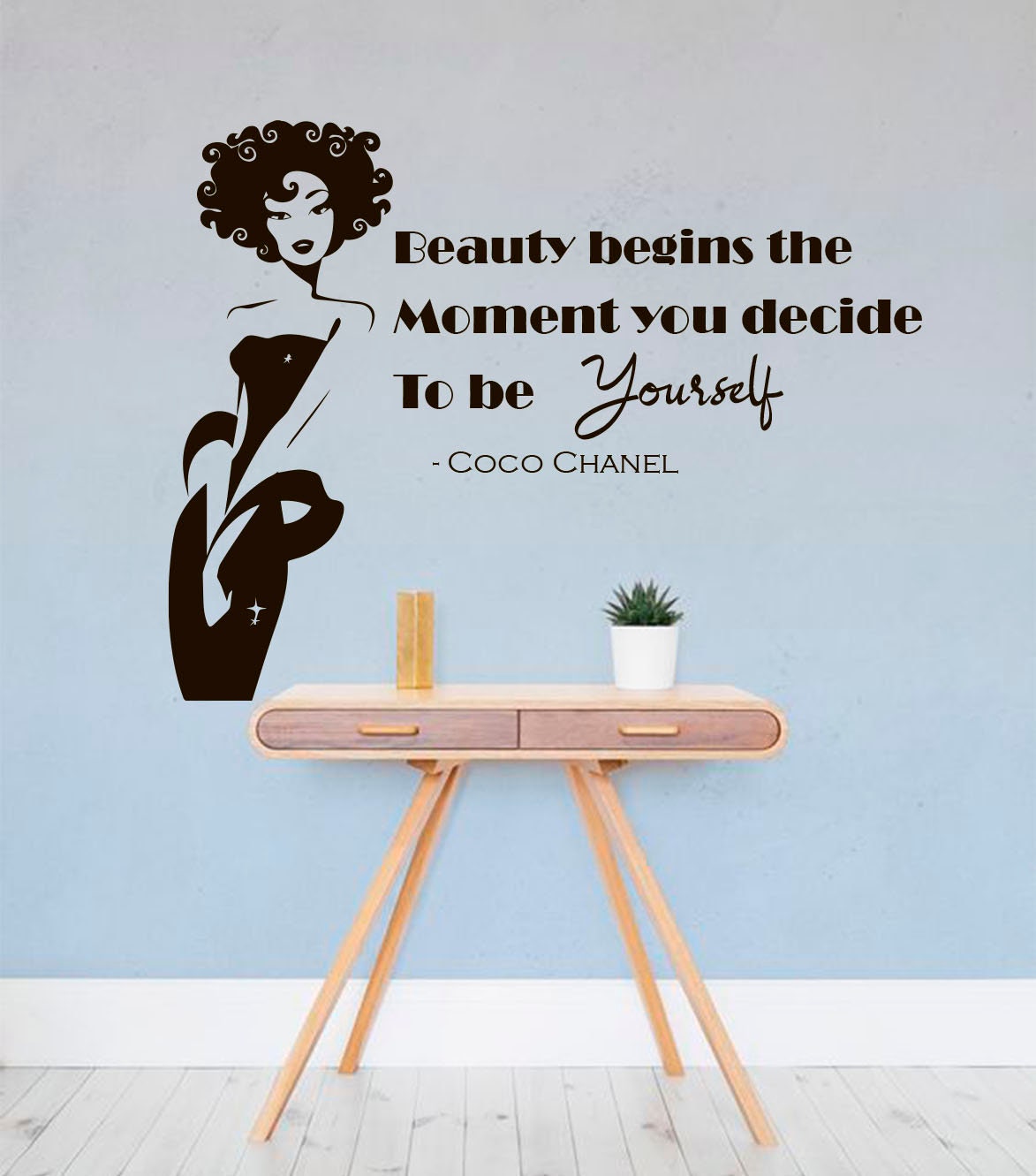 Coco Chanel Quote Wall Decal Beauty Salon Decals Fashion Decal