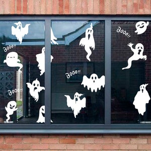 Ghost Halloween Decal, Halloween Window Decal , Halloween decals for car, Happy Halloween Halloween Home Decoration image 2