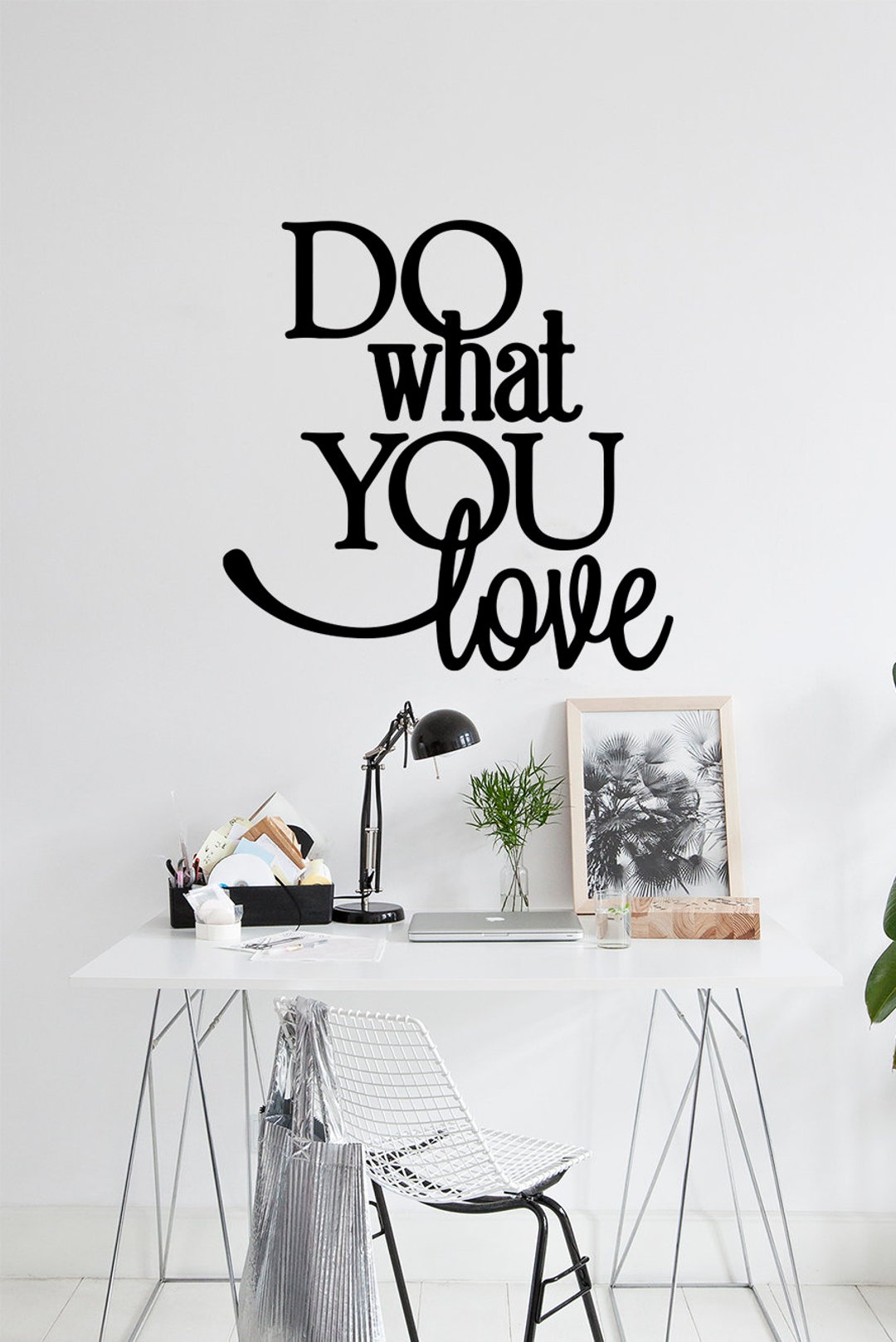 Do What You Love Wall Decal, Quote Wall Decals, Office Quote Decal