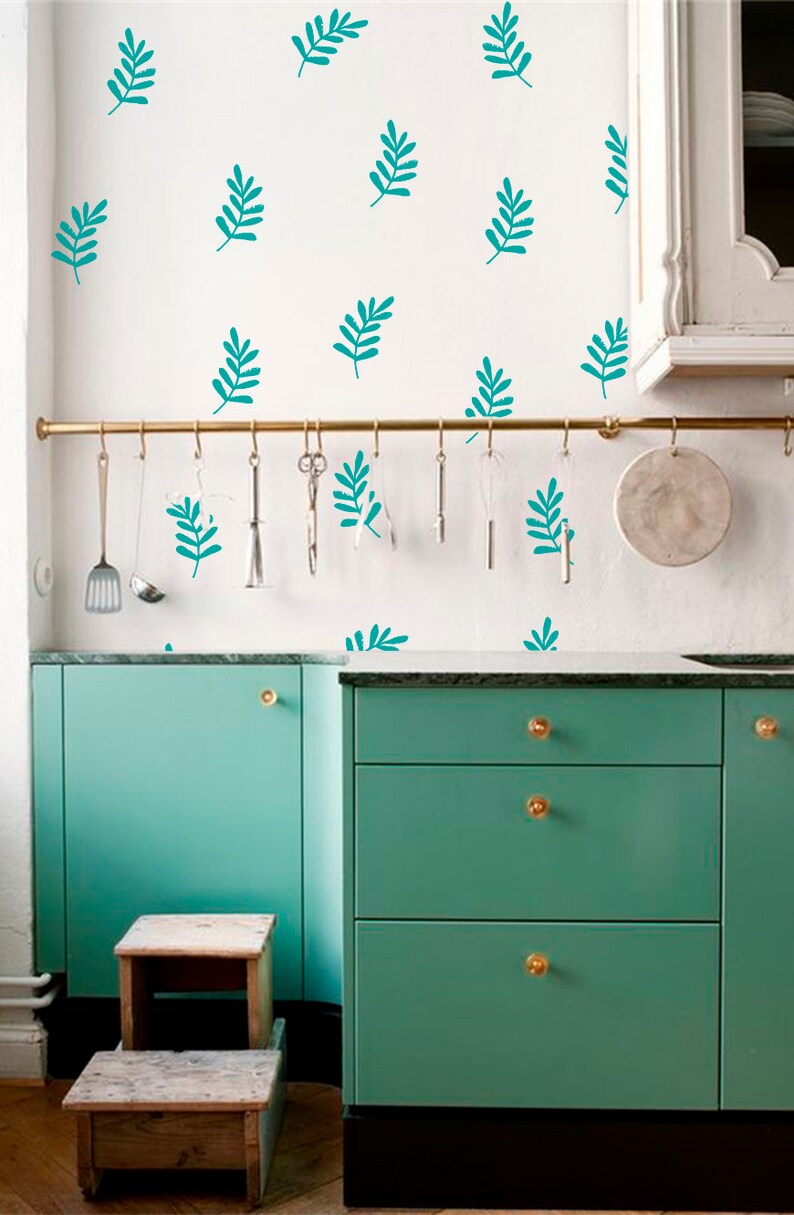 Autumn Leaves Decal Gold Leaves Wall Decal Nature Wall Etsy UK