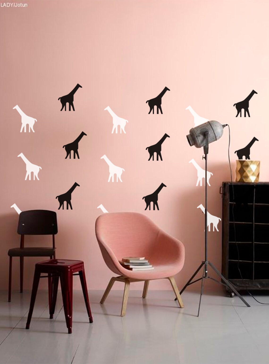 Giraffe Wall Decals Animal Vinyl Decal Kids Wall Stickers Etsy UK