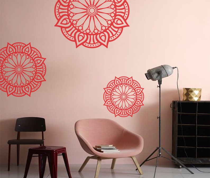 Mandala Wall Decal Boho Wall Decals Yoga Wall Decals Yoga Etsy UK