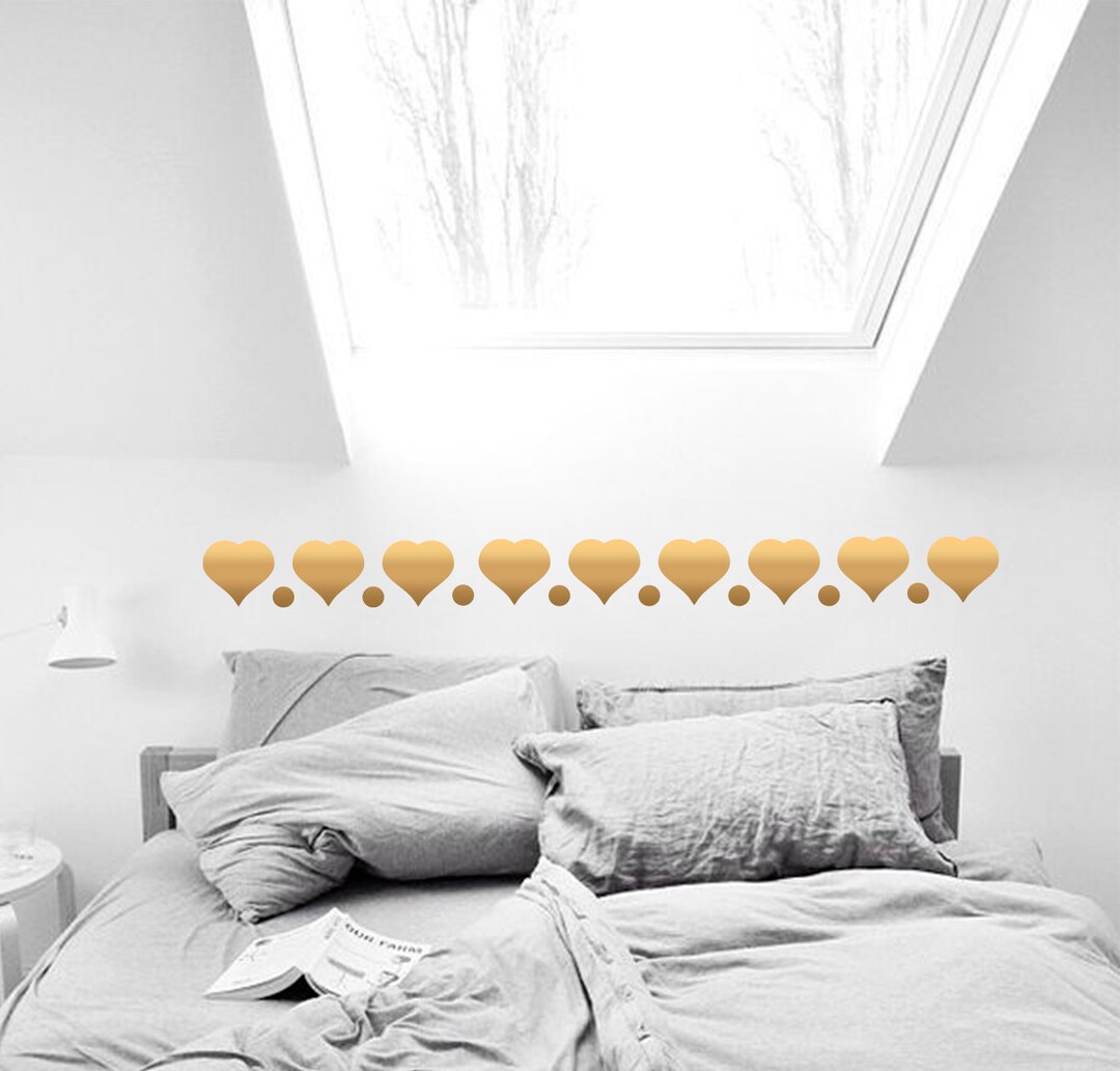Gold Heart Wall Decals, Nursery Decor, Kids Room Decor - Etsy