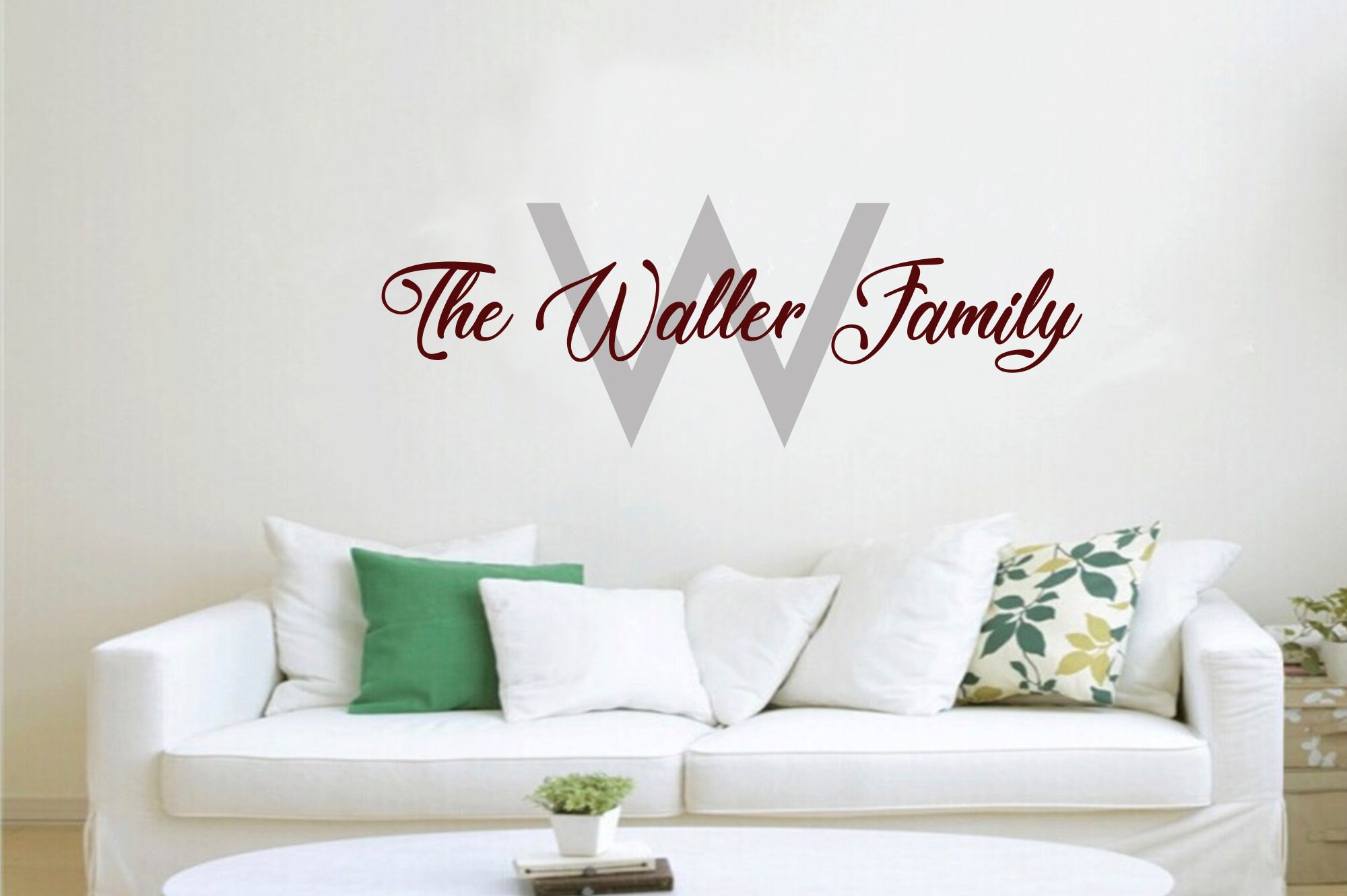 Family Name Wall Decal Personalized Family Monogram Family Etsy UK