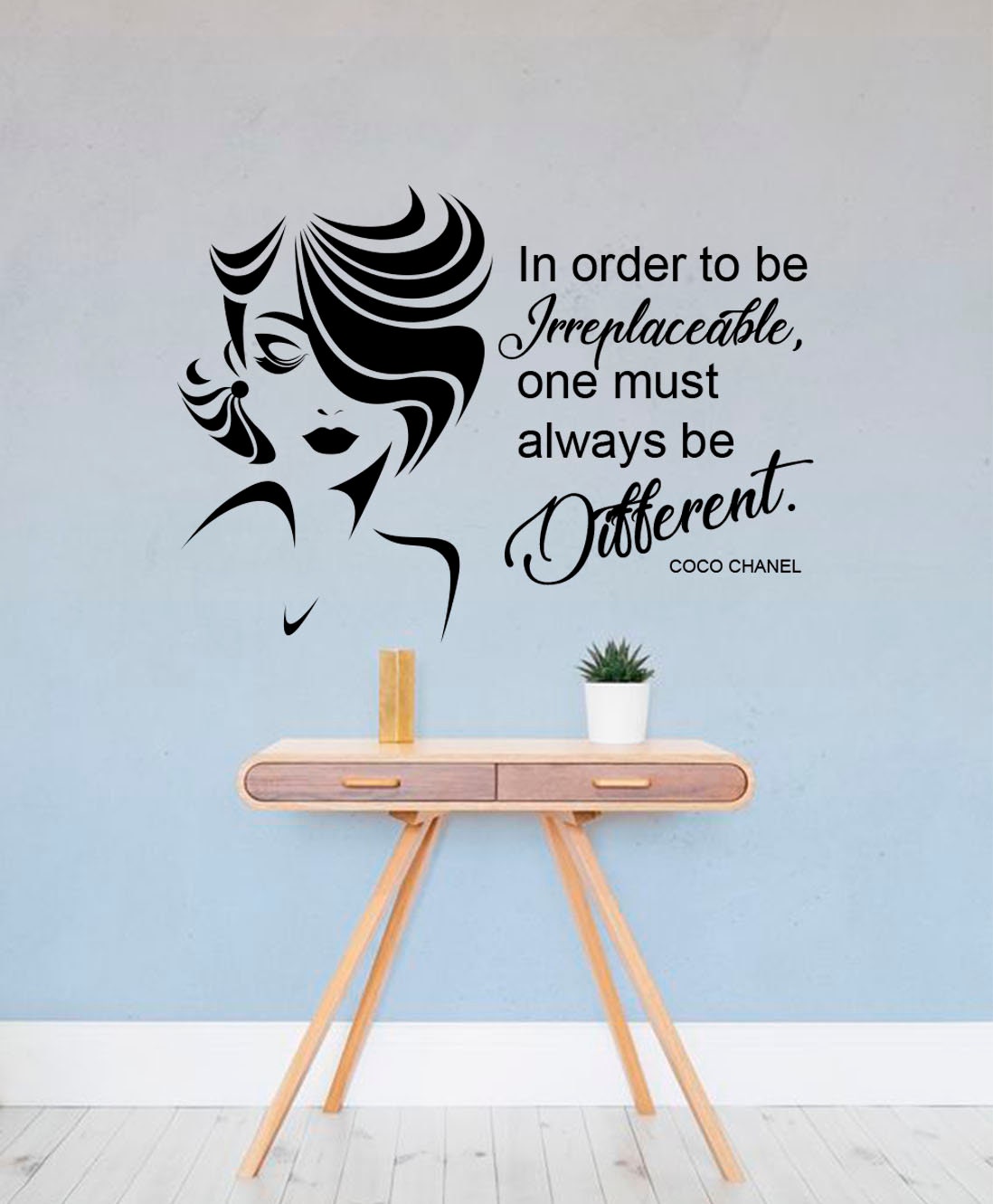  Sticker Beauty Begins The Moment… - Coco Chanel Decor Mural  Motivational Saying Vinyl 30x22 Inches Message for Size : Tools & Home  Improvement