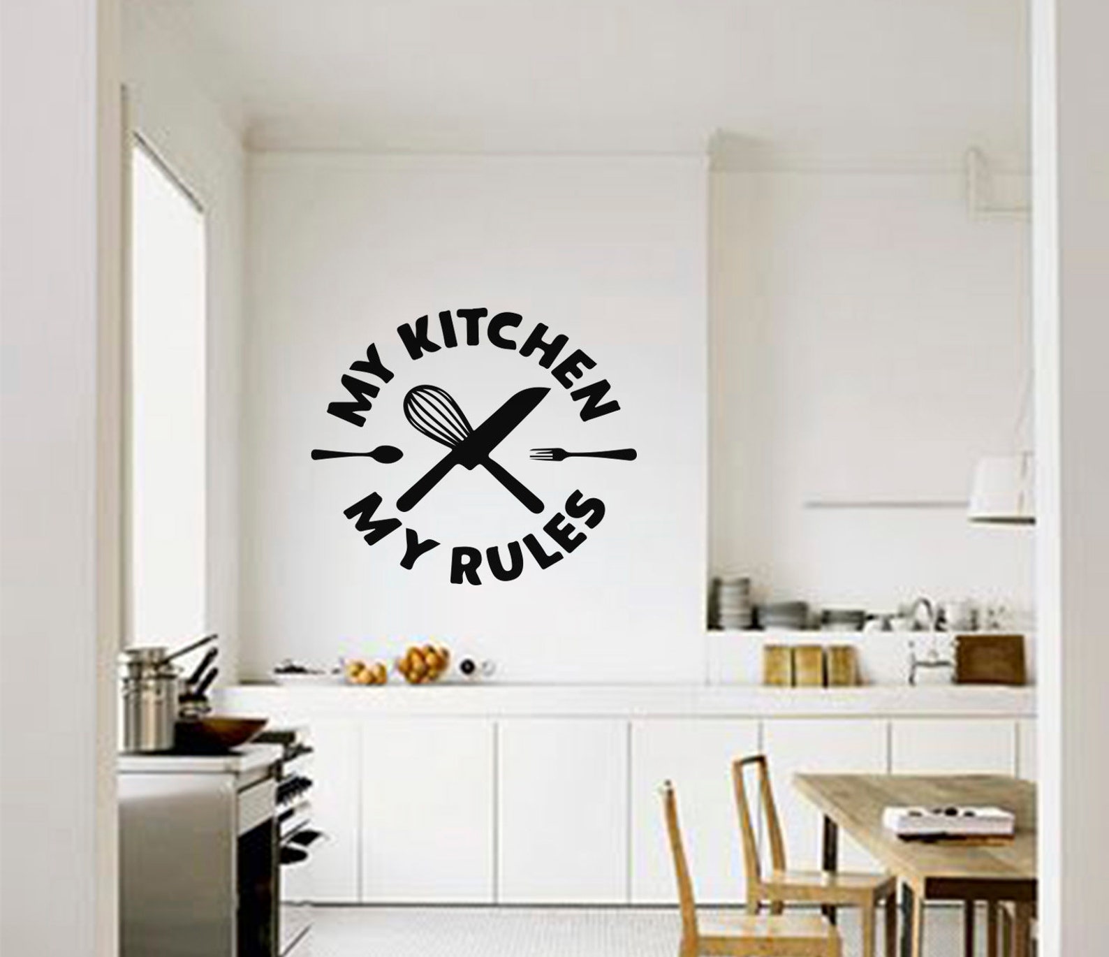 My Kitchen My Rules Decal Kitchen Decals Kitchen Quote Decal Etsy