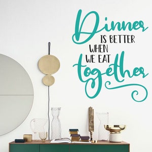 Kitchen quote wall decal, Family wall decal,  Vinyl wall decals,  Dining room decals
