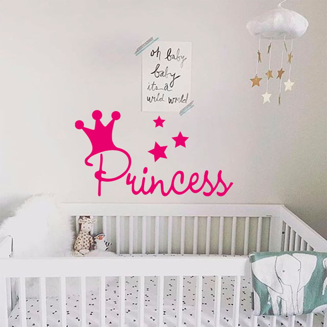 Princess Wall Decal Girl Nursery Decals Baby Girl Room | Etsy