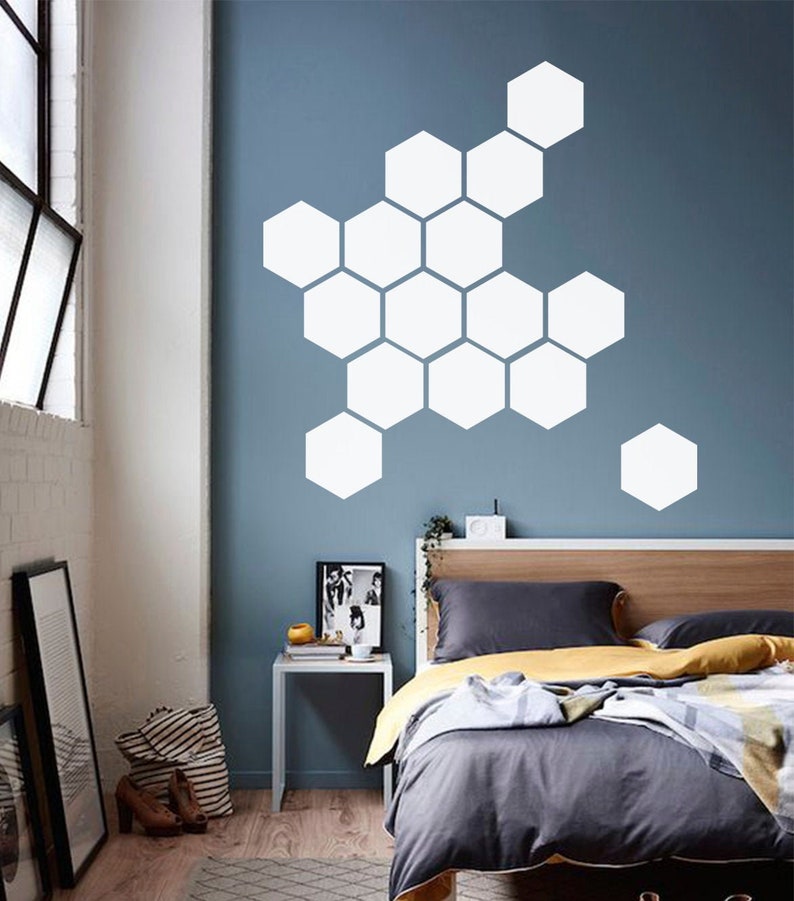 Wall Decal Hexagon Decal Geometric Decal Etsy UK