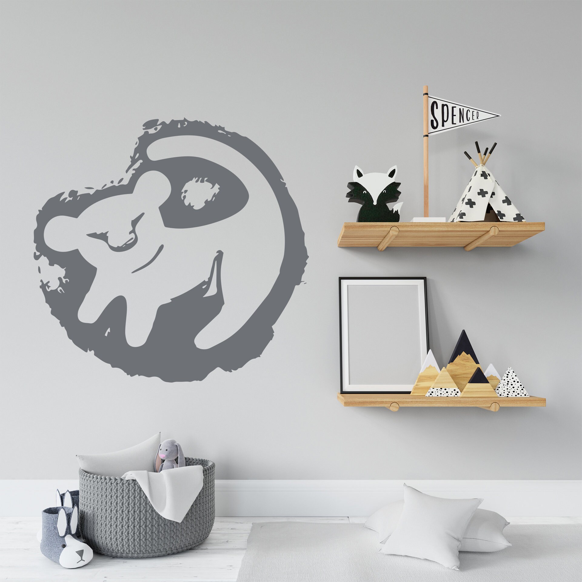 Lion King Wall Decal, Disney Wall Decal, Baby Boy Nursery Stickers - Etsy