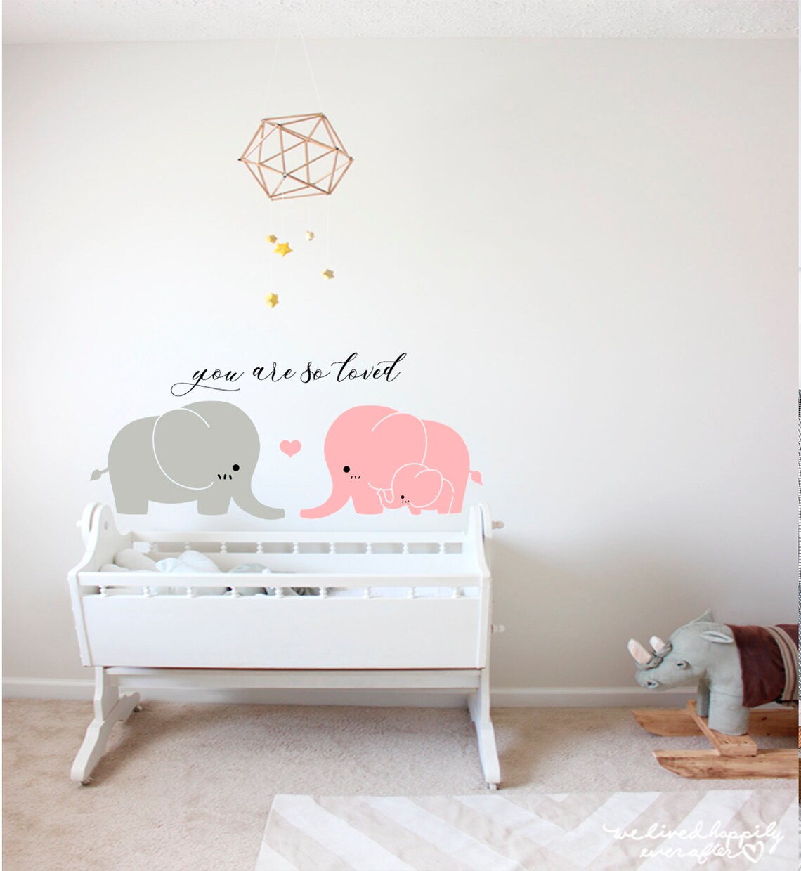 Elephant Wall Decal Nursery Wall Decal Kid Wall Stickers Etsy UK