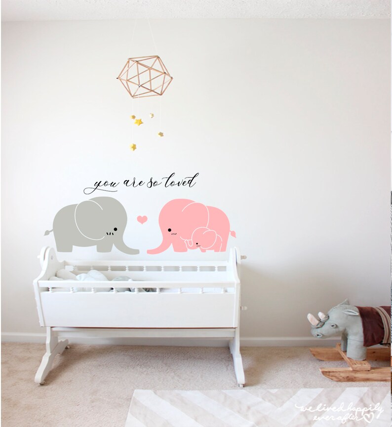 Elephant Wall Decal Nursery Wall Decal Kid Wall Stickers Etsy UK
