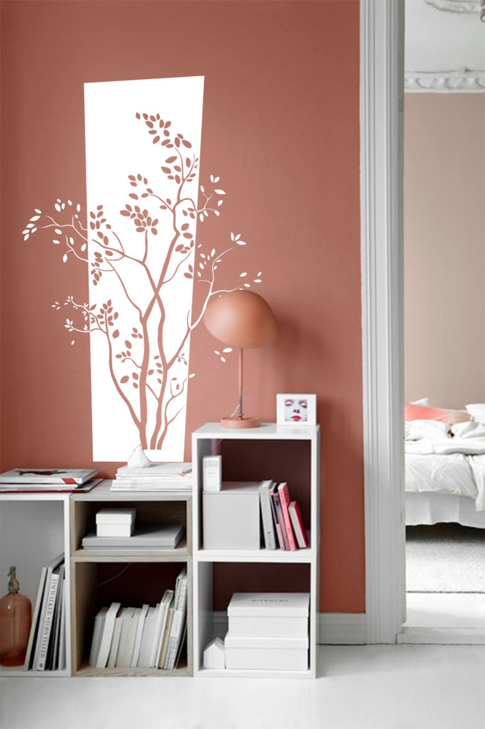 Tree Wall Decal Gold Tree Decal Bedroom Vinyl Decals Etsy UK
