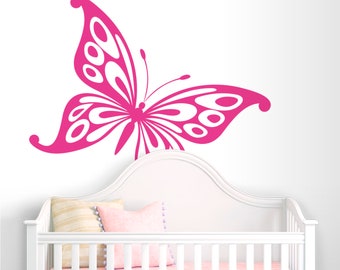 Butterfly wall decal, Nursery wall decal, Girls room decals, Big Butterfly wall sticker