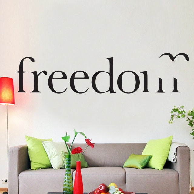 Freedom Wall Decal Sticker Wallart Quote Etsy Singapore