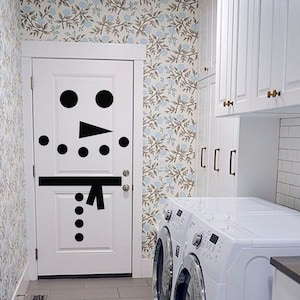 Snowman wall decal, Fridge decal, Door decal, Christmas decals, Christmas decorations