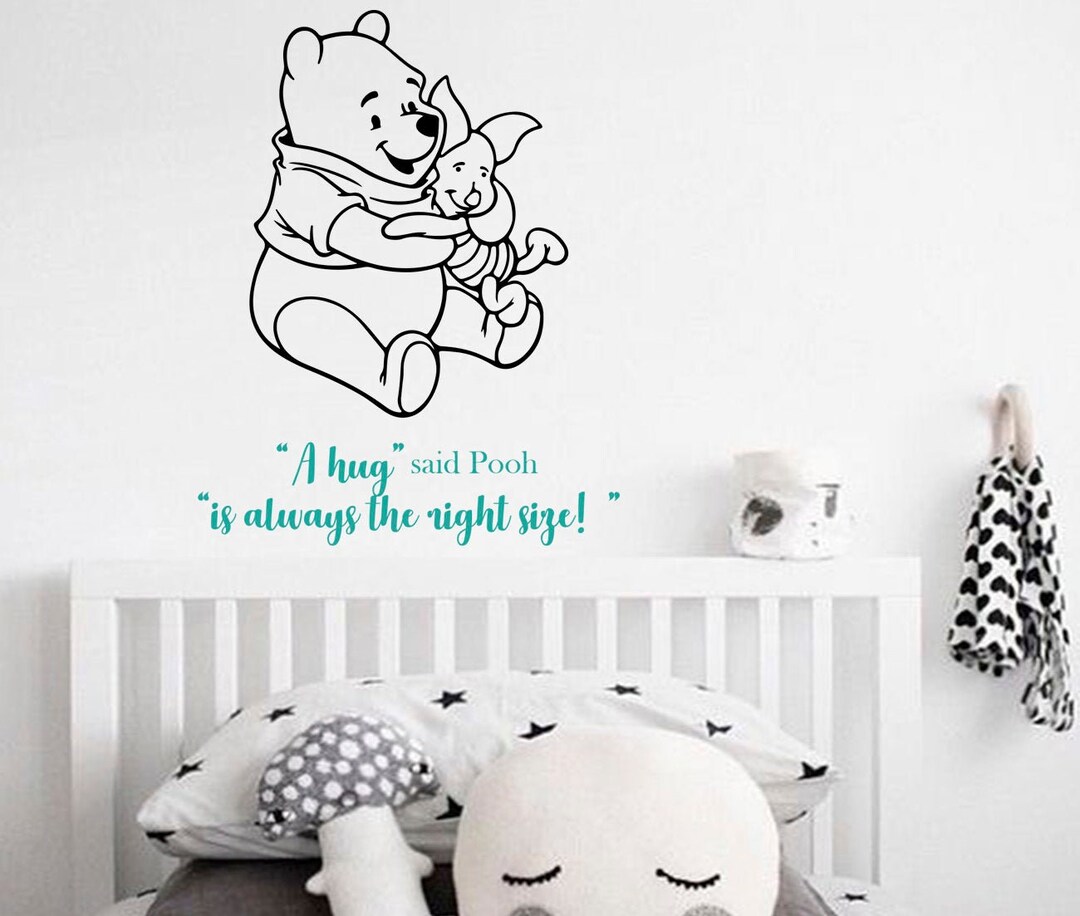 Classic Winnie the Pooh and Piglet Decal, Nursery Wall Decal, Pooh Bear