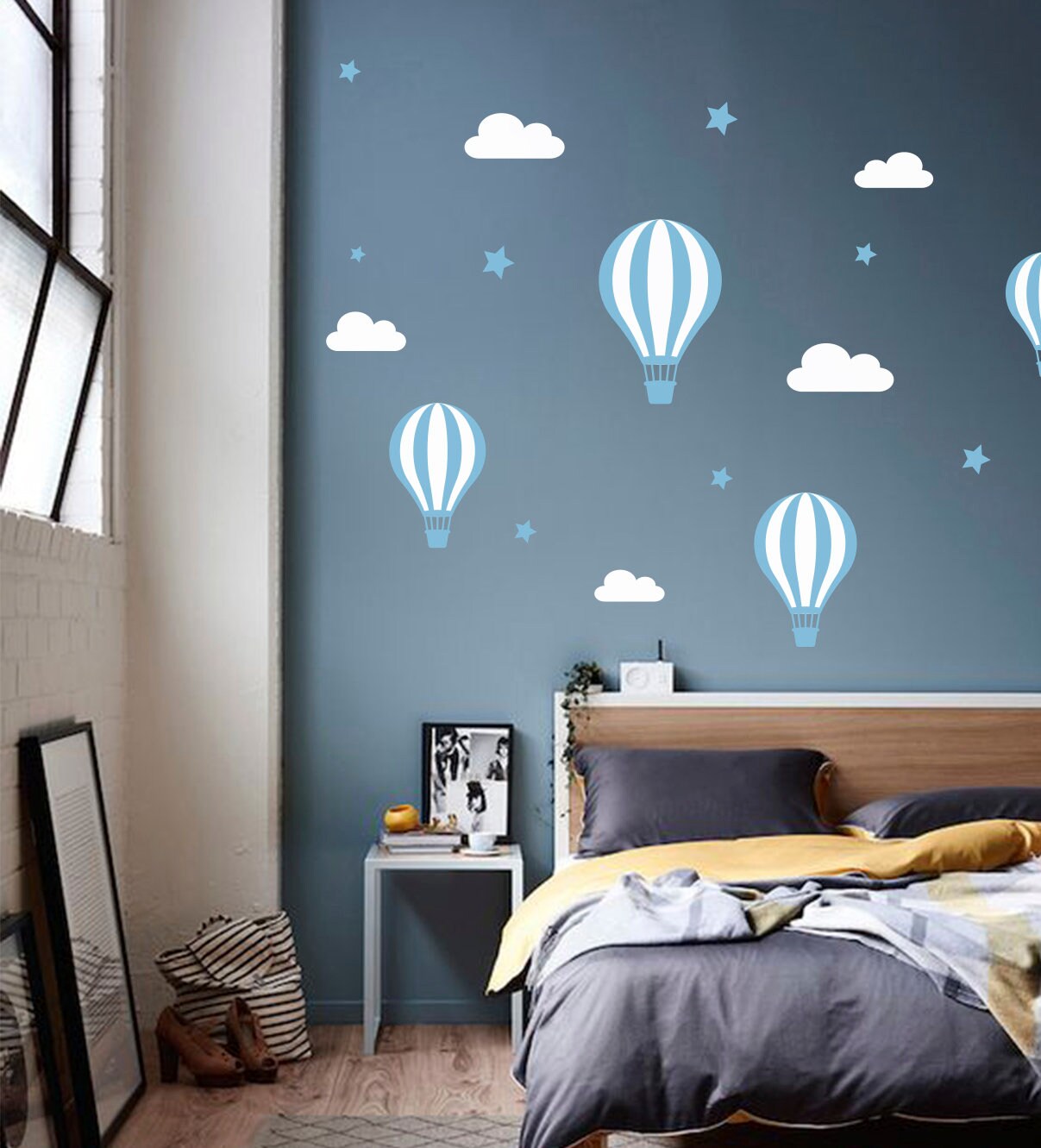 Wandaufkleber Babybär & Schmetterling – Abnehmbar, Vinyl, 84x80 Cm, Für Kinderzimmer