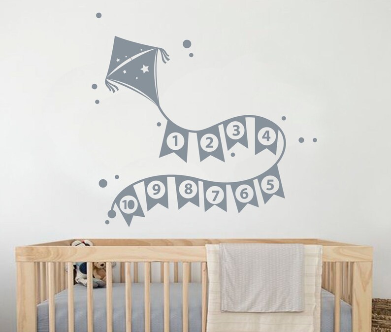 Kite Wall Decal Numbers Wall Decals for Kids Room Decor Etsy