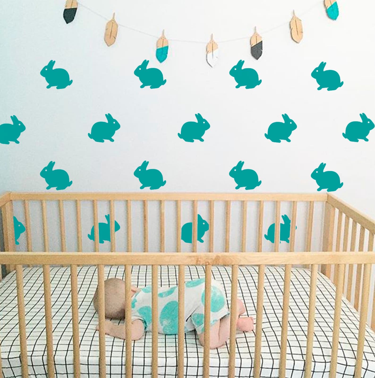 Rabbit Wall Decals Bunny Decals Animals Sticker for Kids Etsy