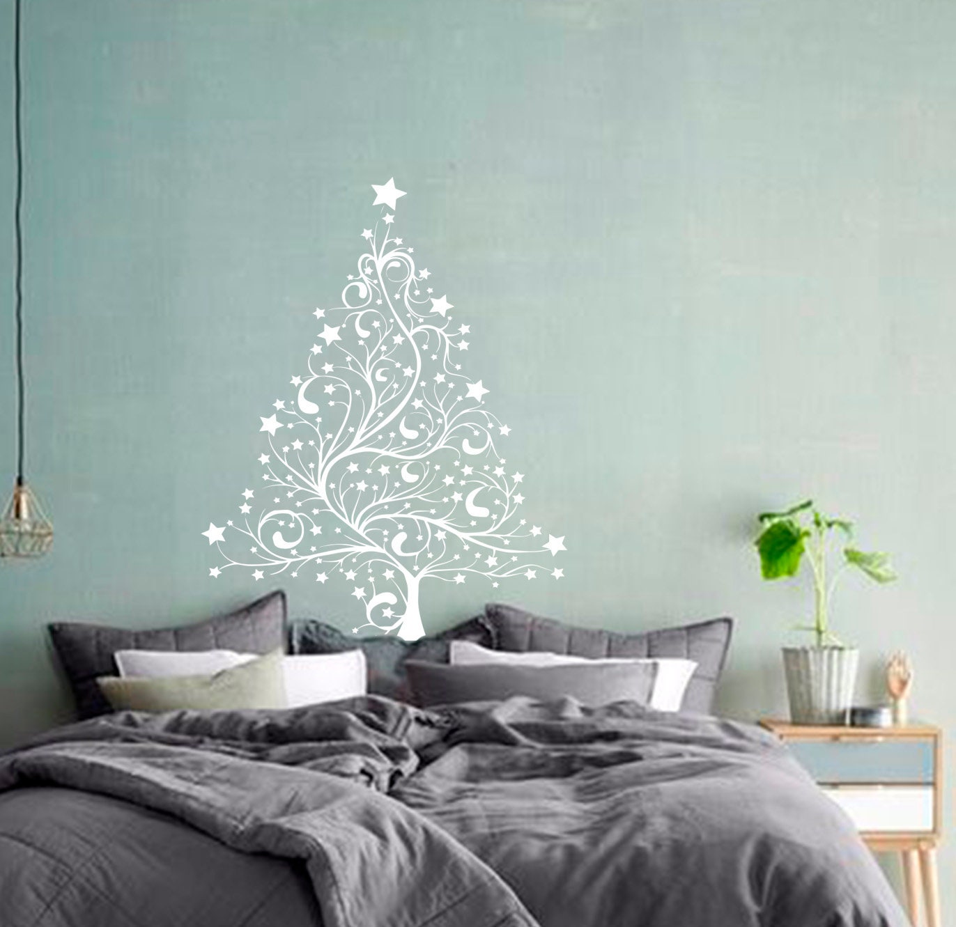 Christmas Tree Decal Winter Wall Decal Christmas Window Etsy