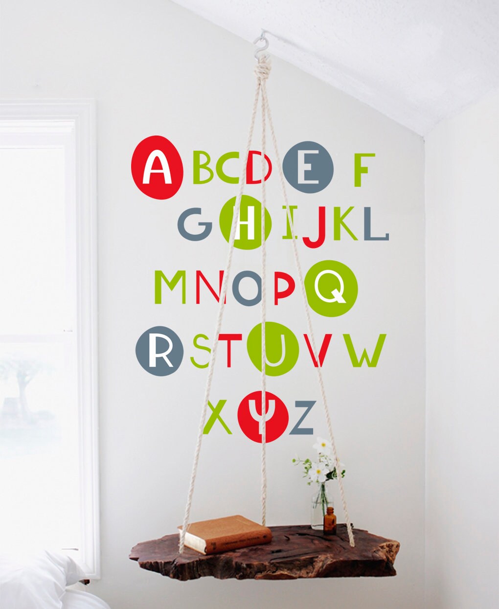 Colorful Abc Wall Decal for Kids Alphabet Wall Decal for Etsy