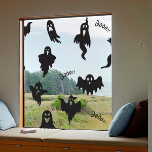 Ghost Halloween Decal, Halloween Window Decal , Halloween decals for car, Happy Halloween Halloween Home Decoration image 5