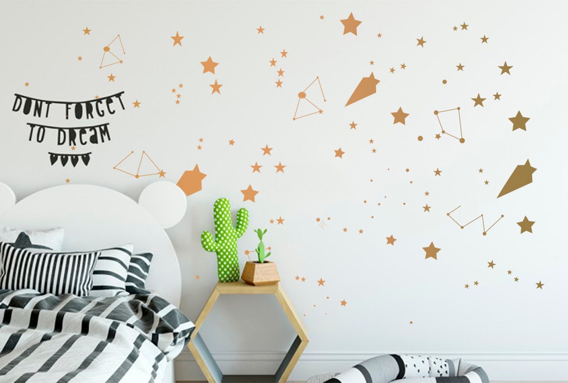 Space Wall Decal Constellation Wall Decals Stars Stickers - Etsy